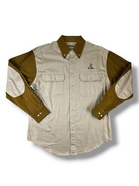 Remington Outdoors Tan Two-Tone Cotton Canvas Field Shirt with Shooting Patches